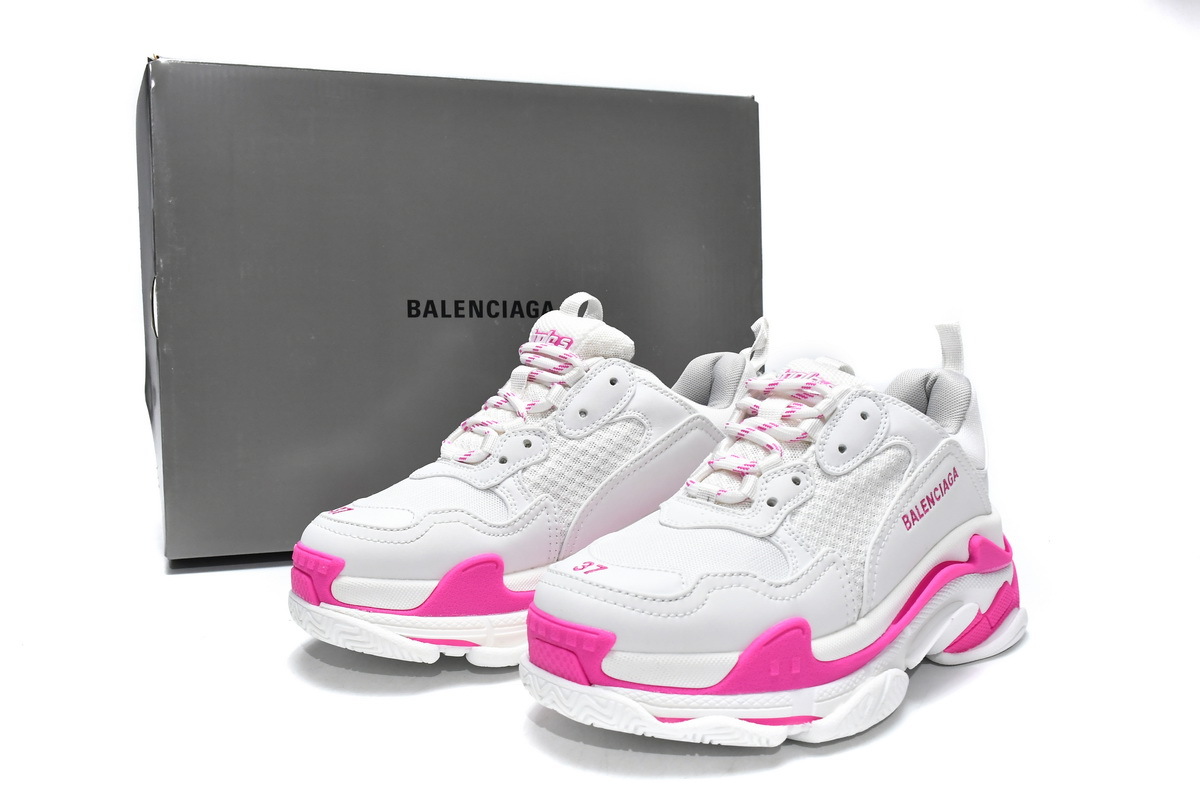 Balenciaga Triple S White Peach Red 536737 W2CA3 3890