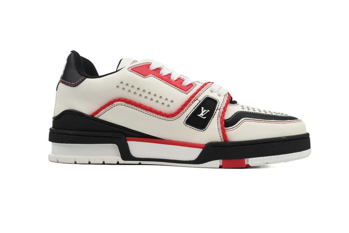 Louis Vuitton Trainer White Red Black