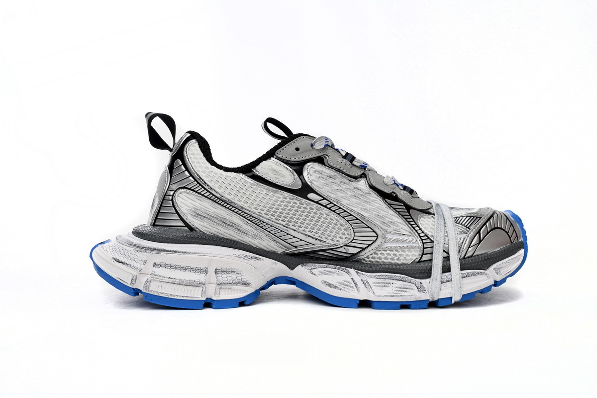 Balenciaga 3XL Sneaker in Black And White Blue 734734 W3RB7 0226
