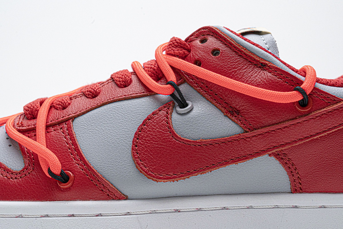 OFF White X Nike Dunk Low University Red CT0856-600