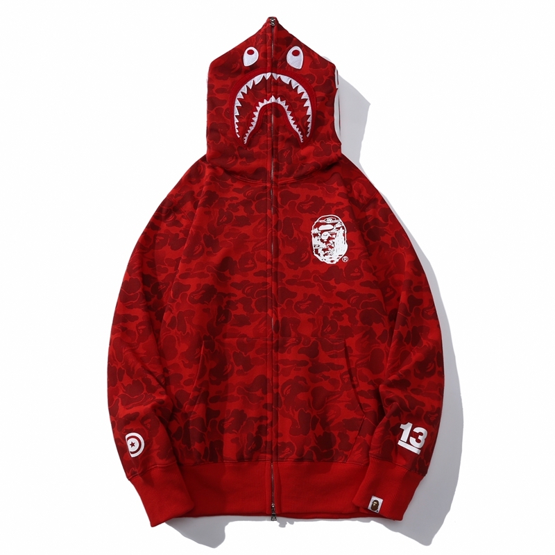 BAPE Japan 13TH Anniversary Camo Shark Full Zip Hoodie 6937