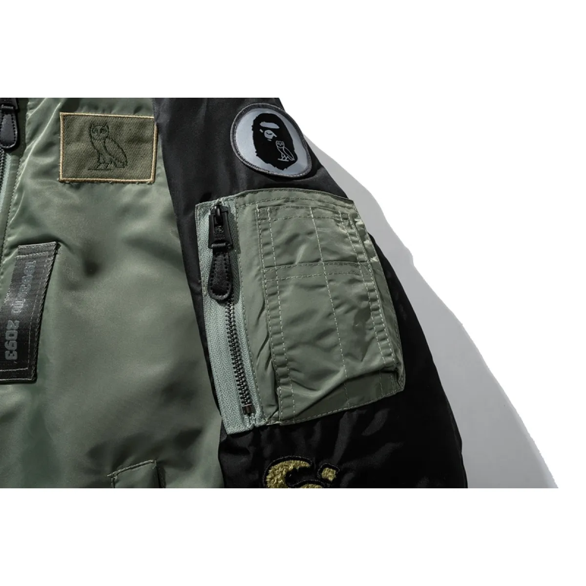 BAPE x OVO Loose Fit MA-1 Jacket Camo
