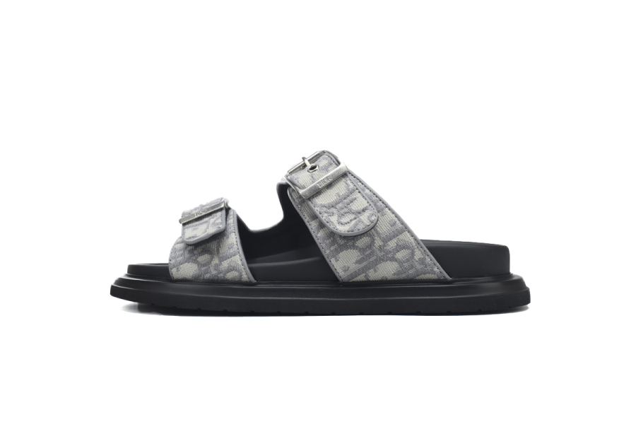 Dior Aqua Sandal Light Grey Dior Oblique Jacquard