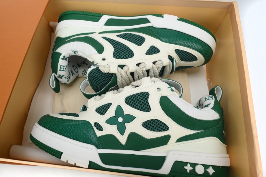 Louis Vuitton Skate Sneaker Green White 1AC520