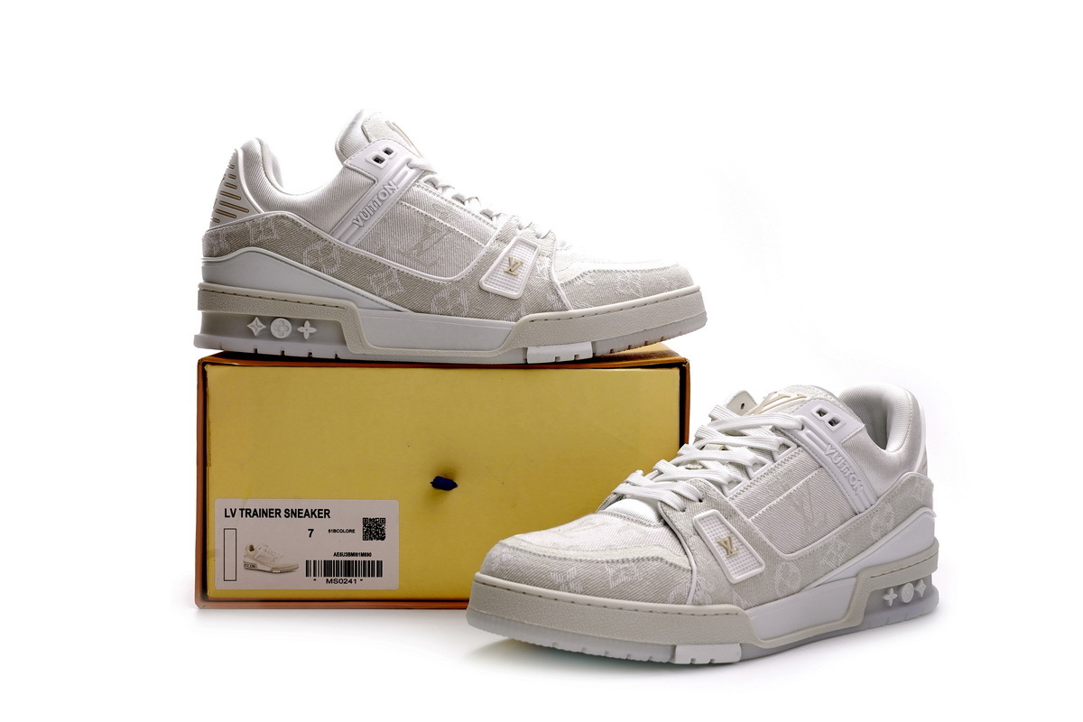 Louis Vuitton Trainer White Denim