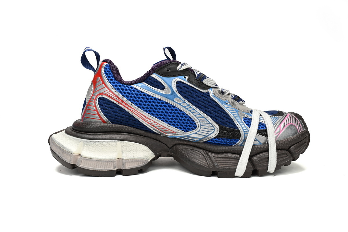 Balenciaga 3XL Sneaker in Silver Red and Blue 542229 W1RB5 0513