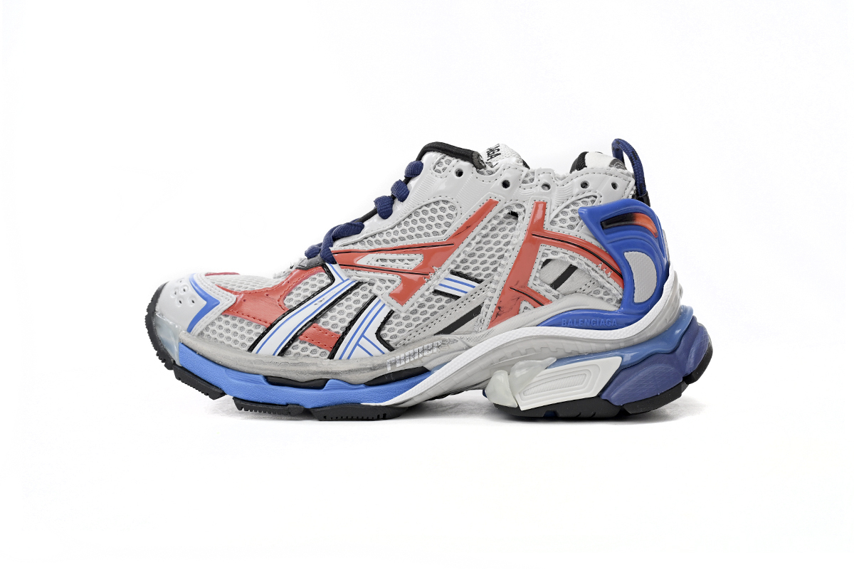 Balenciaga Runner White Blue Orange 677402 W3RB6 1264