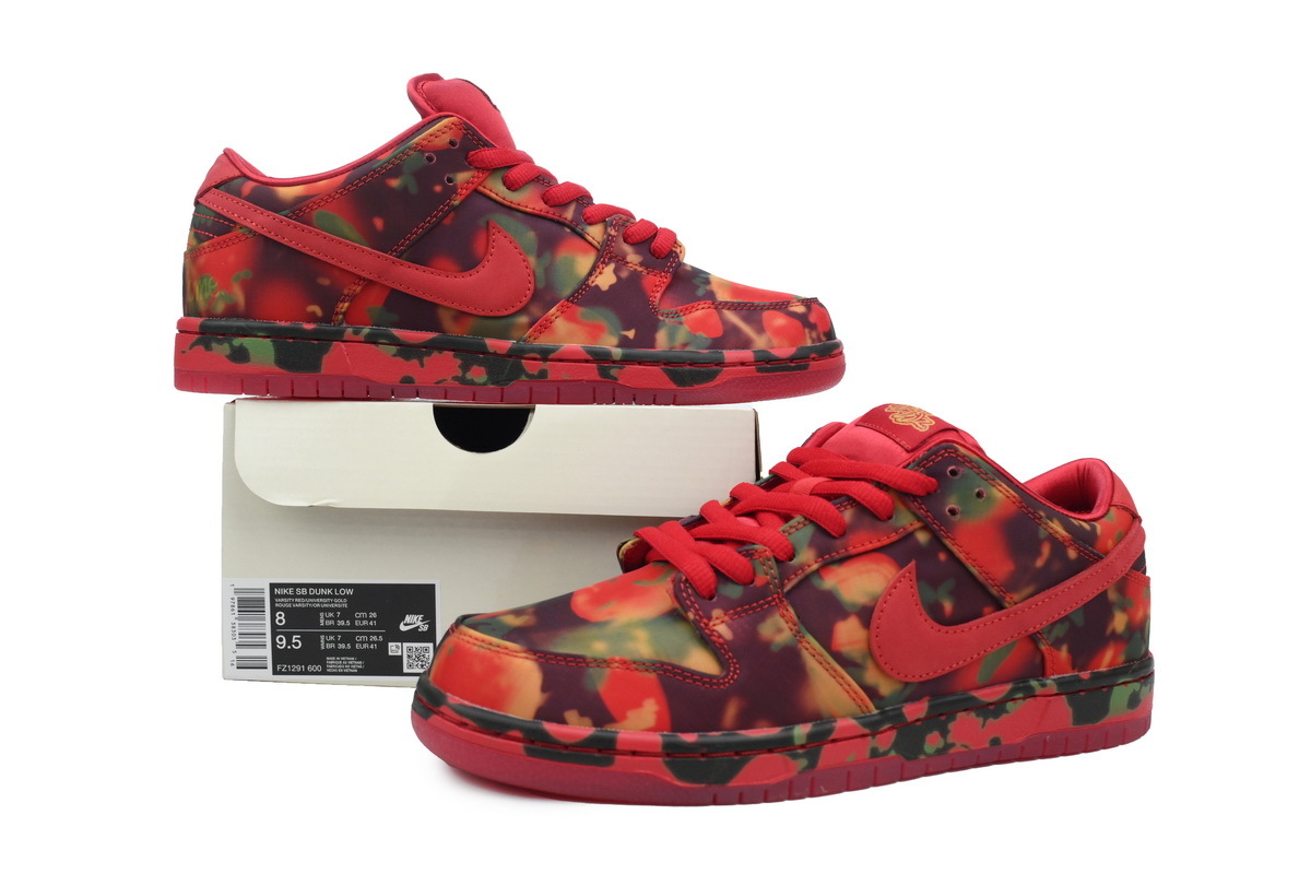 Nike SB Dunk Low The Wizard of Oz Poppy Field FZ1291-600