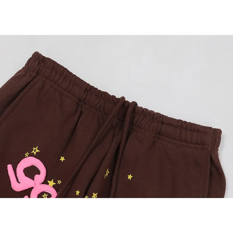 Sp5der Angel Number Sweatpants Brown SS22