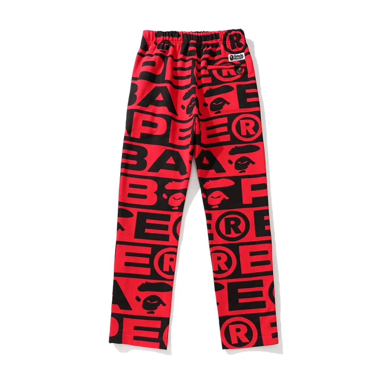 BAPE FW23 Full Print Letter Series Shark Loose Version Sweatpants