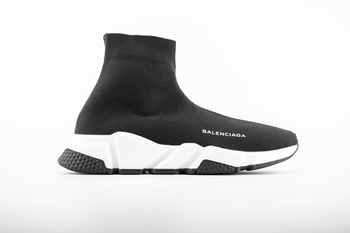 Balenciaga Speed Sock Sneakers Black White