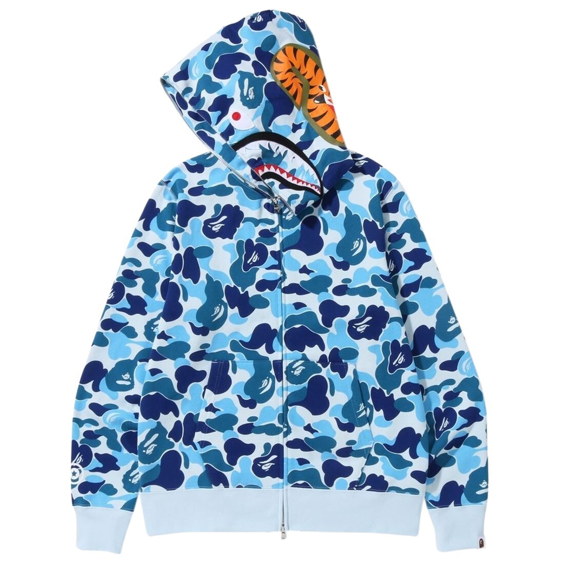 BAPE ABC Camo Shark Zip Blue Hoodie
