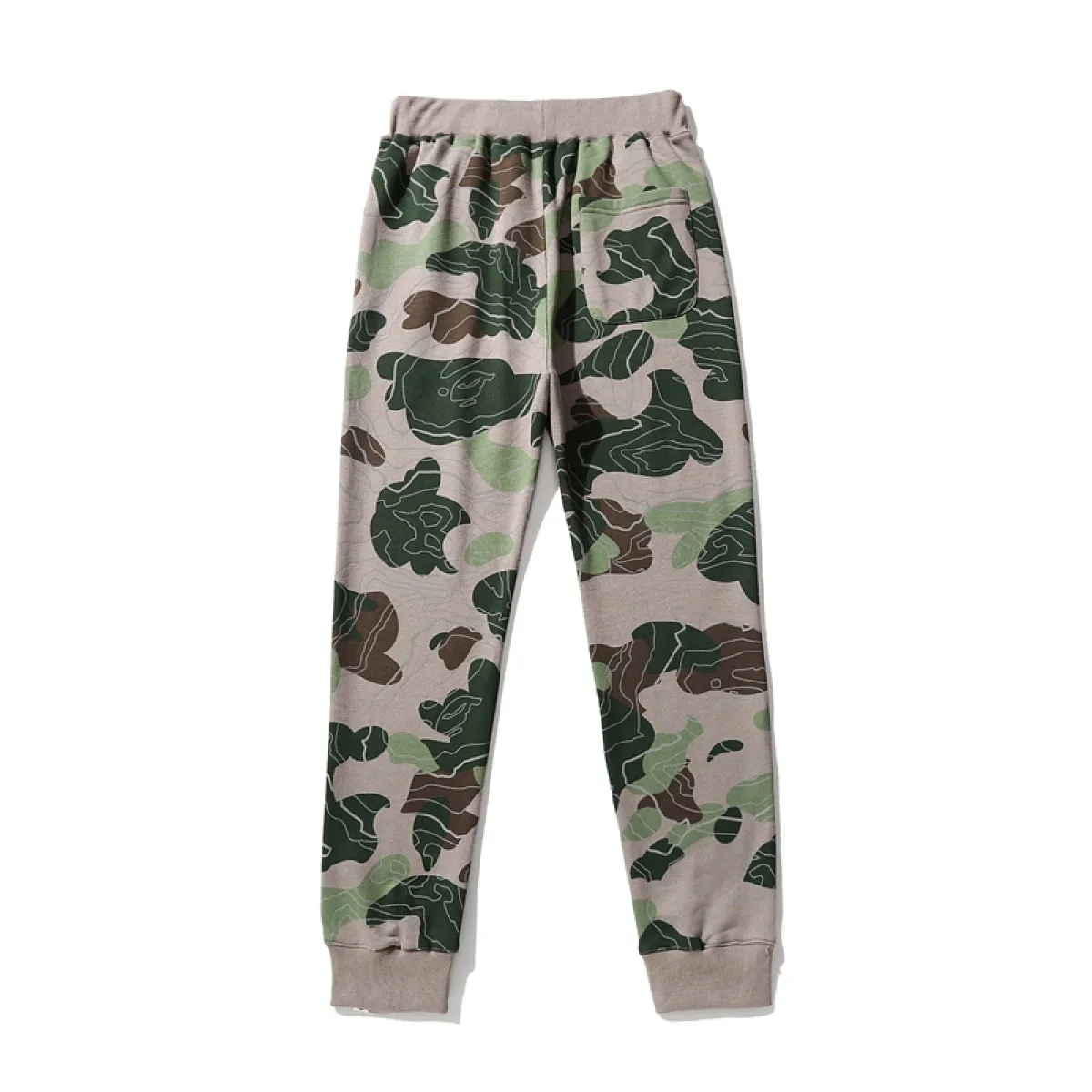 BAPE LAYERED LINE CAMO SHARK Layered Camouflage Shark Trousers