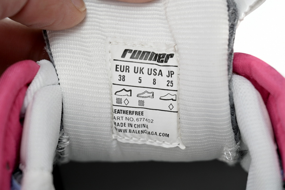 Balenciaga Runner White Yellow Purple 677402 W3RH5 0308