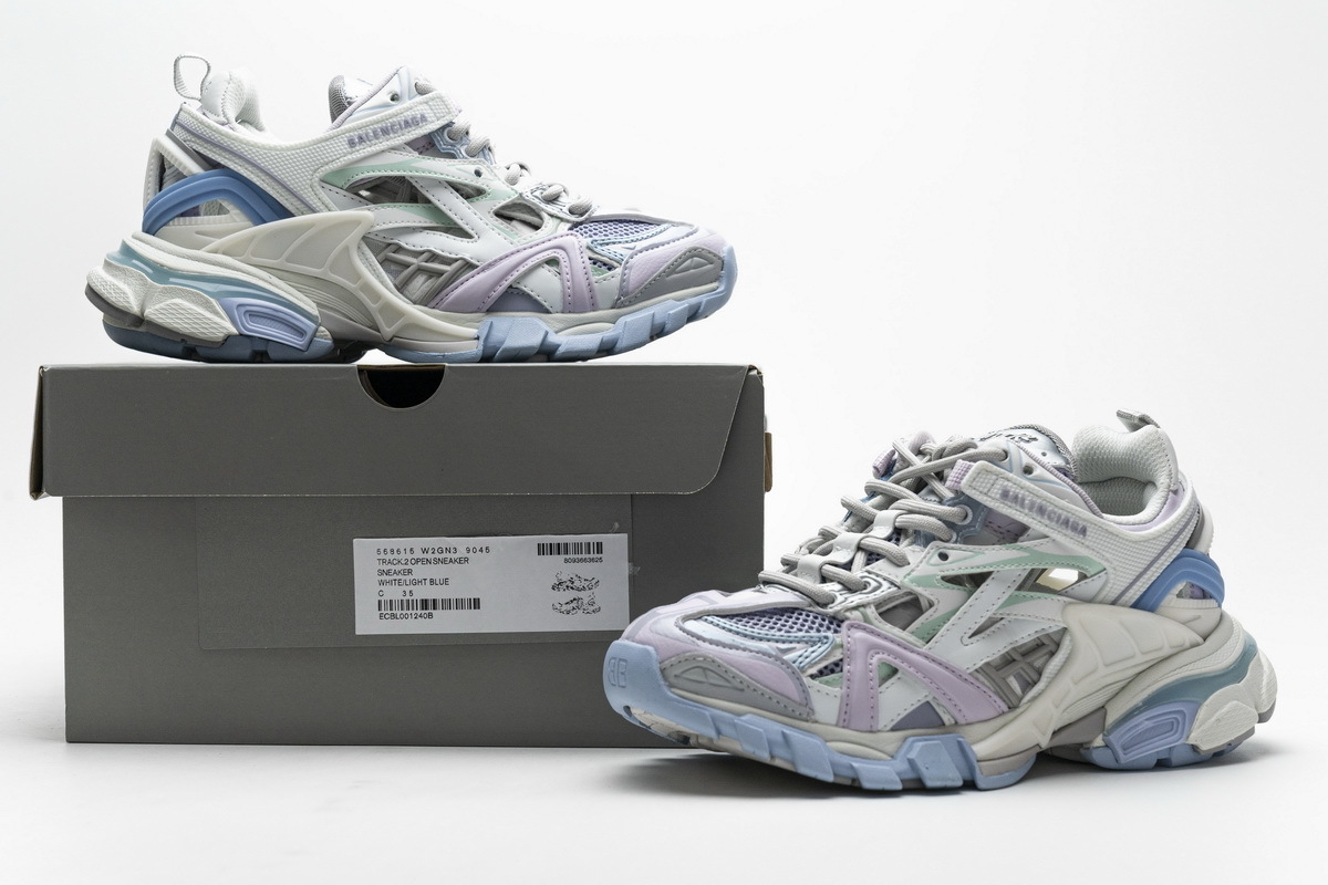 Balenciaga Track 2 Sneaker White Light Blue 568615 W2GN3 9045