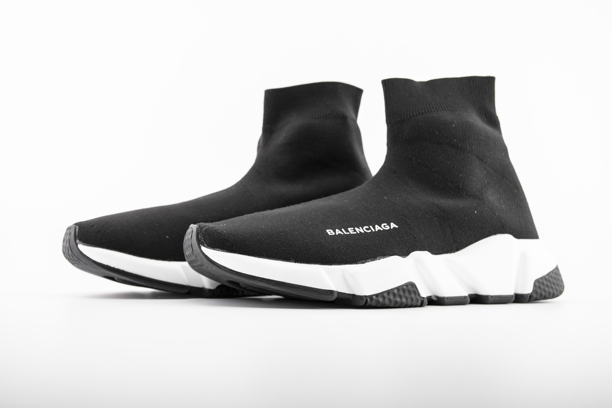 Balenciaga Speed Sock Sneakers Black White