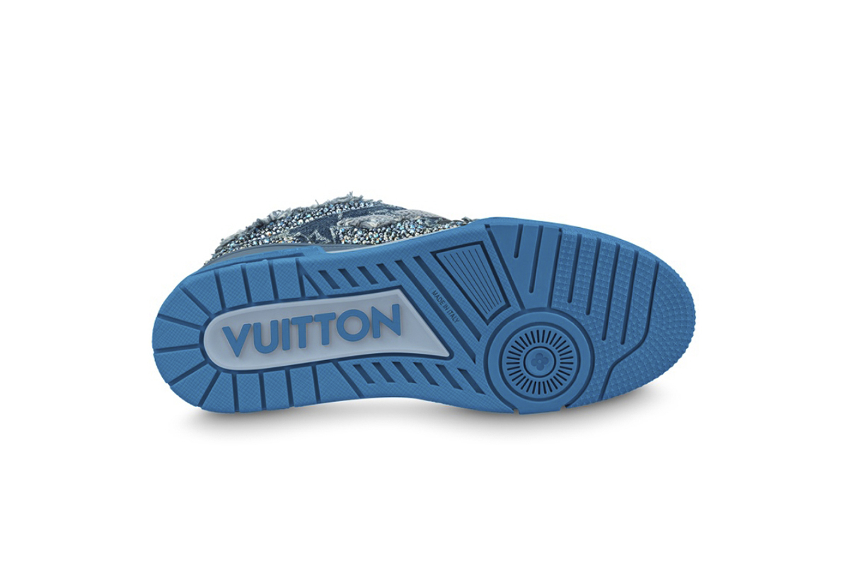 Louis Vuitton Skate Trainer Blue Swarovski Monogram 1ABMHB