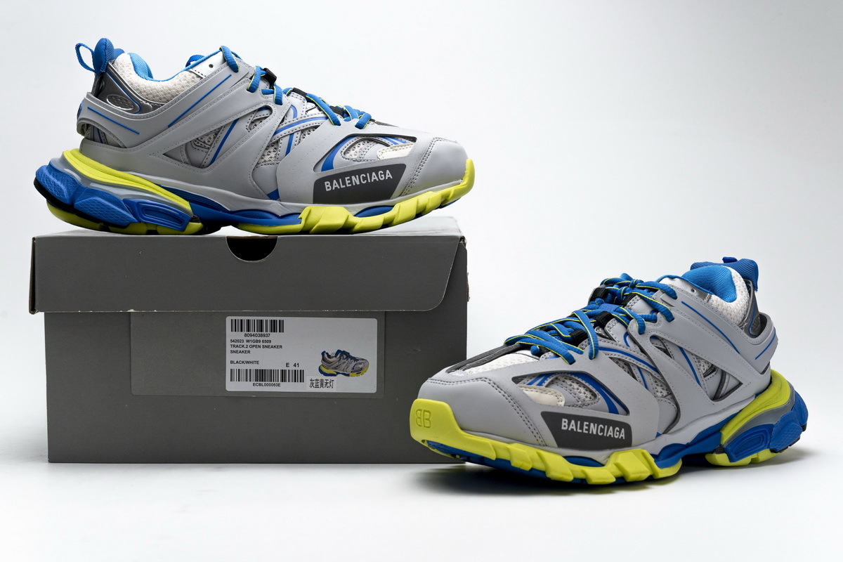 Balenciaga Track Tess S Grey Blue Yellow 542023 W1GB9 6509