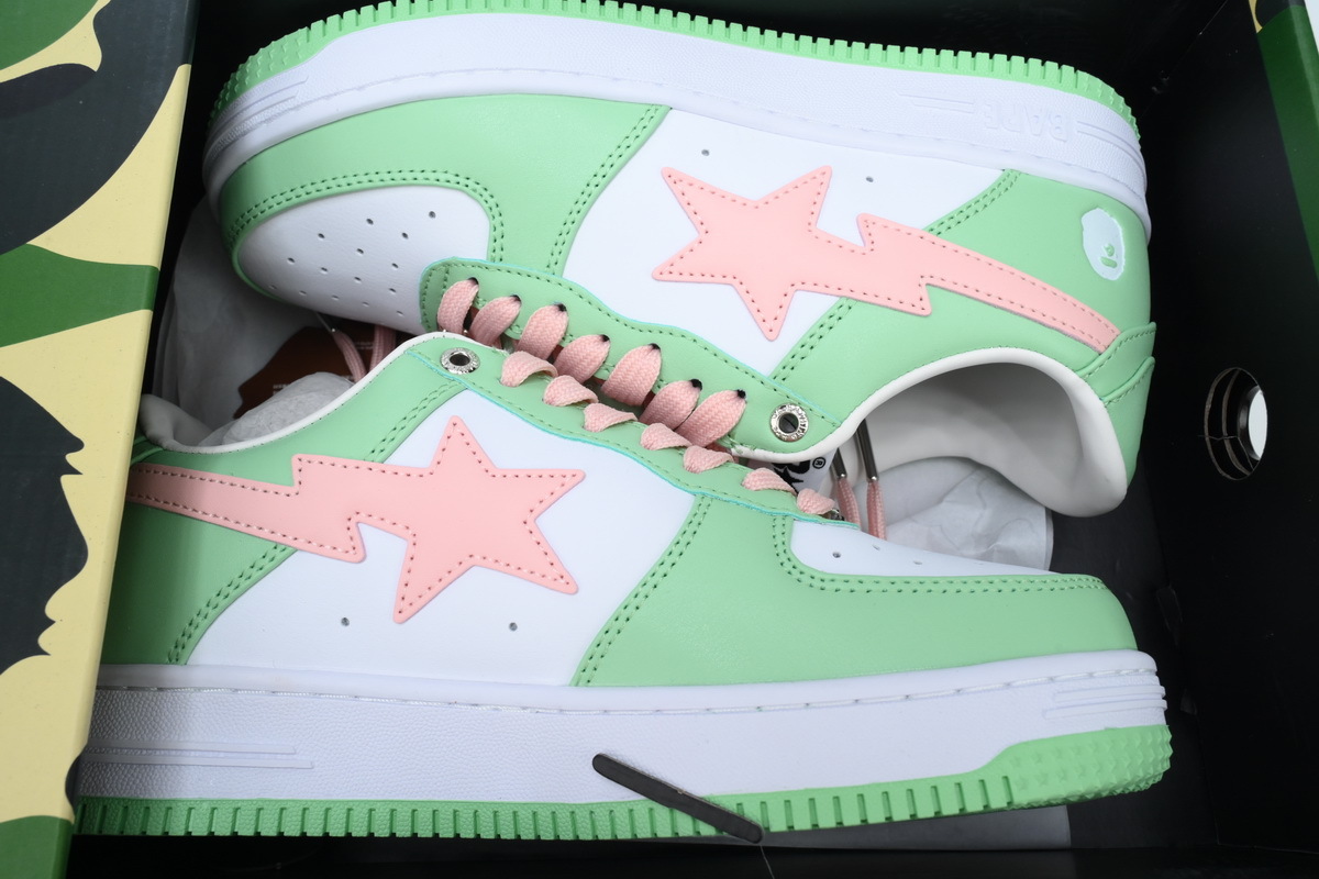 A BATHING APE Bape STA Green Pink 1H70-191-055