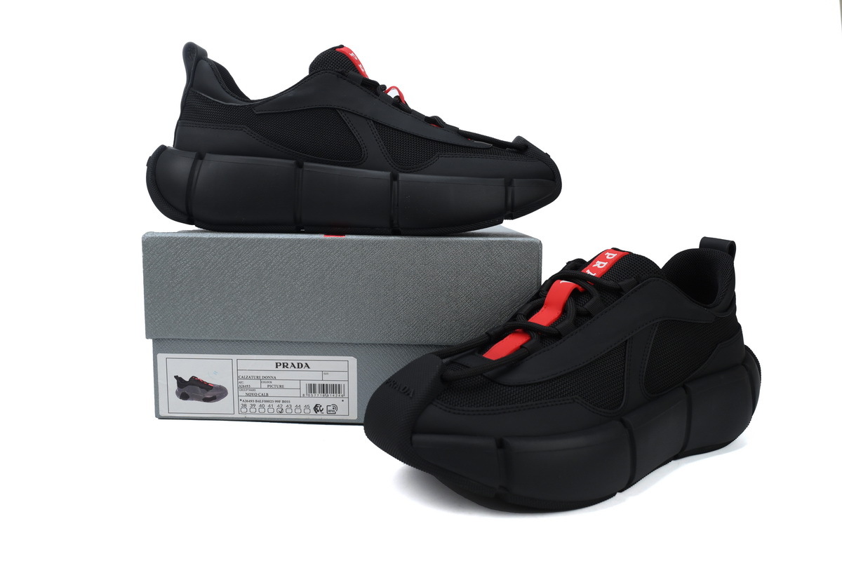 Prada Sneakers Black Red