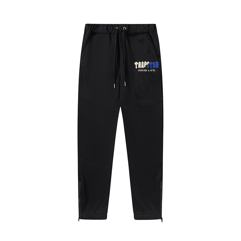 Trapstar Decoded Chenille Hooded Tracksuit Blue Black White