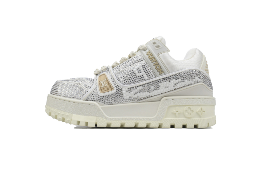 Louis Vuitton Trainer Maxi White Swarovksi Crystals
