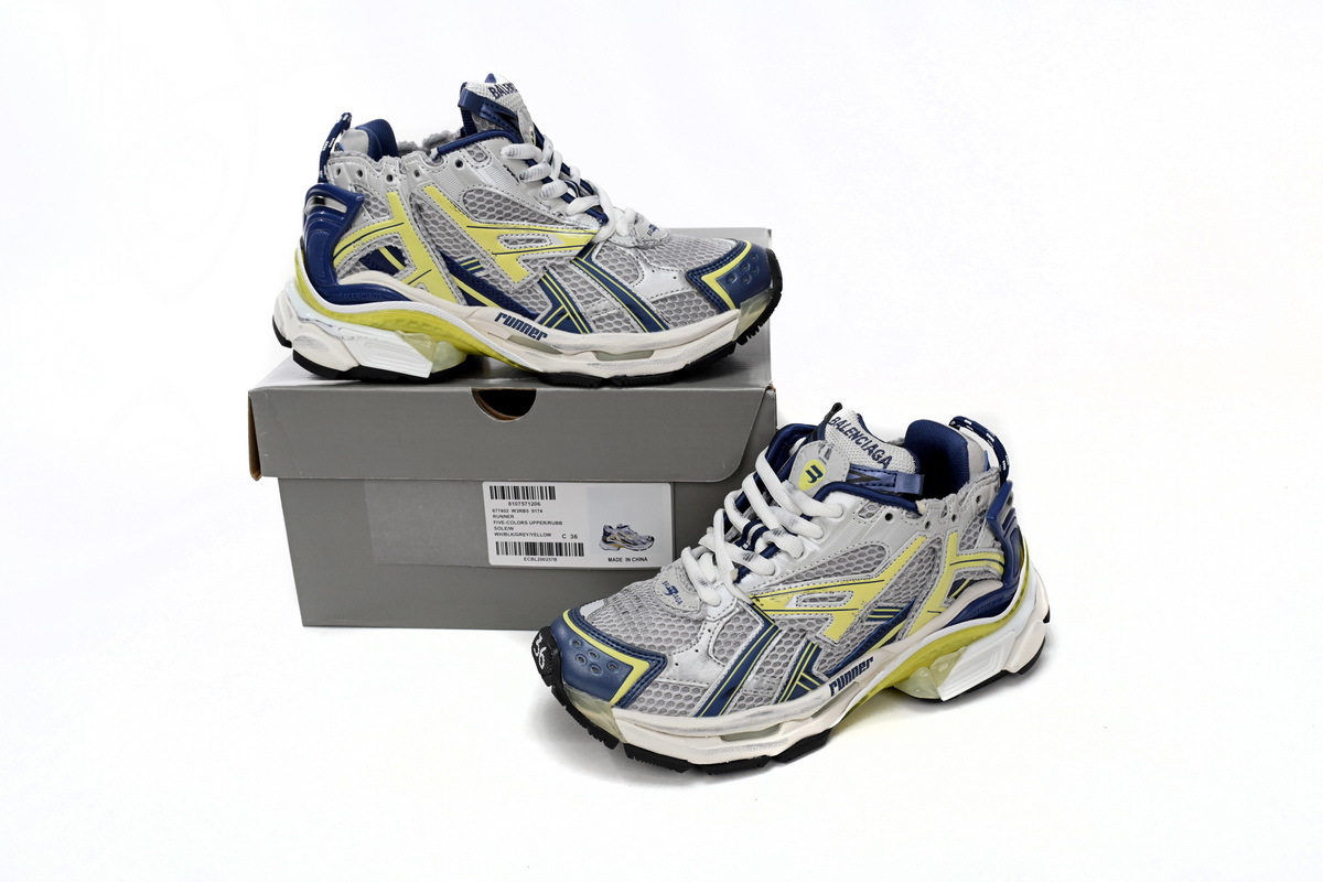 Balenciaga Runner Yellow Blue 677402 W3RB5 9174