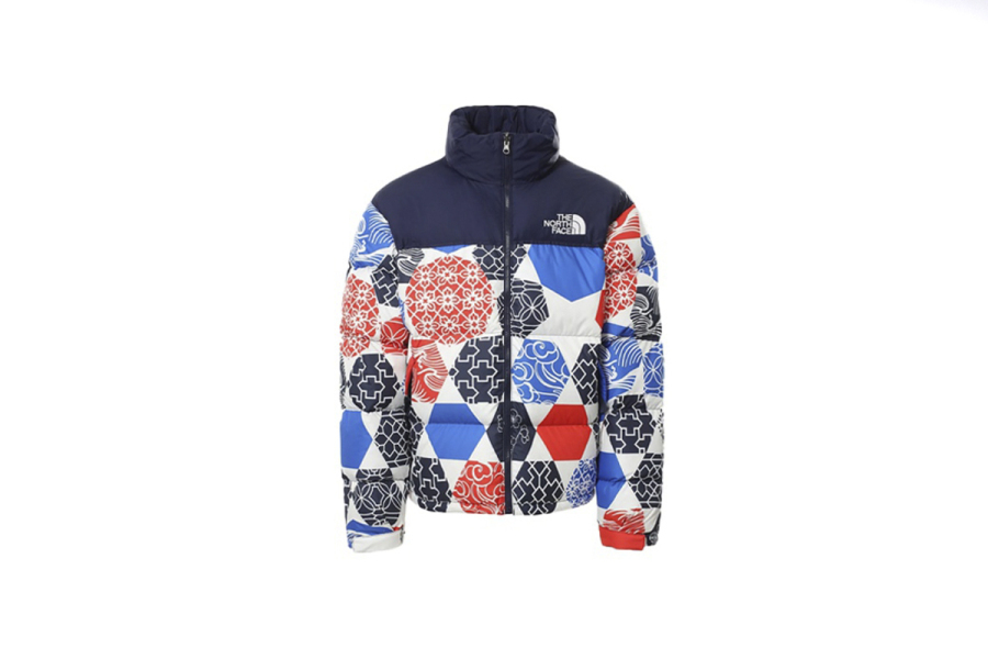 The North Face 1996 Retro Nuptse IC Geo Print Jacket Blue NF0A5IX43H1