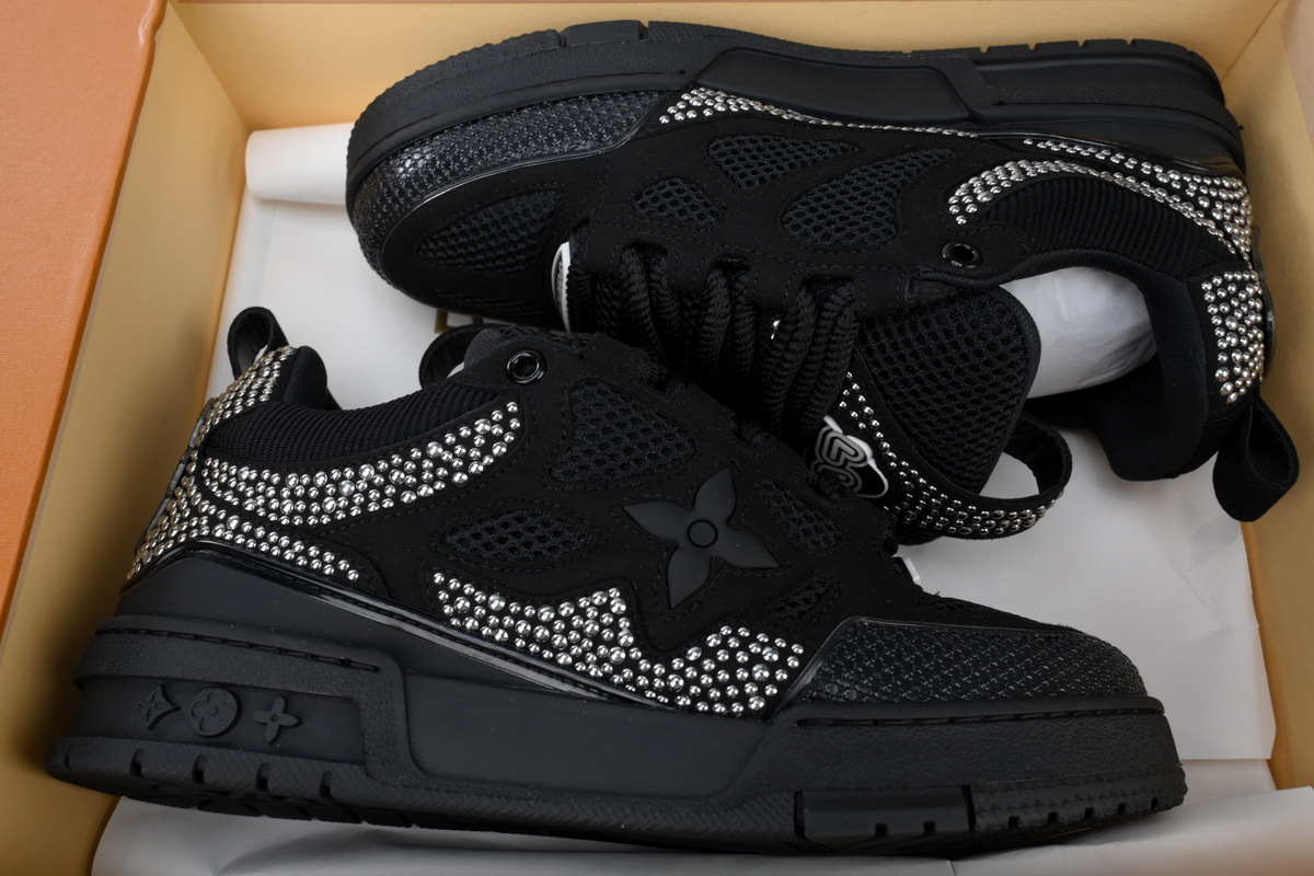 Louis Vuitton Skate Trainer Black Swarovski Monogran