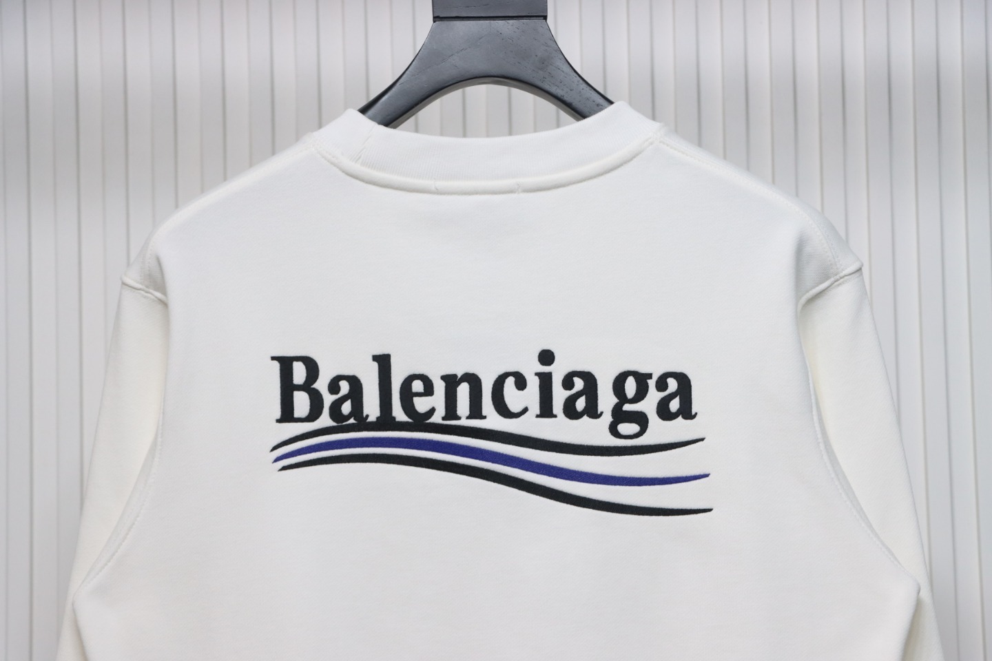 Balenciaga Campaign Logo Printed Hoodie White