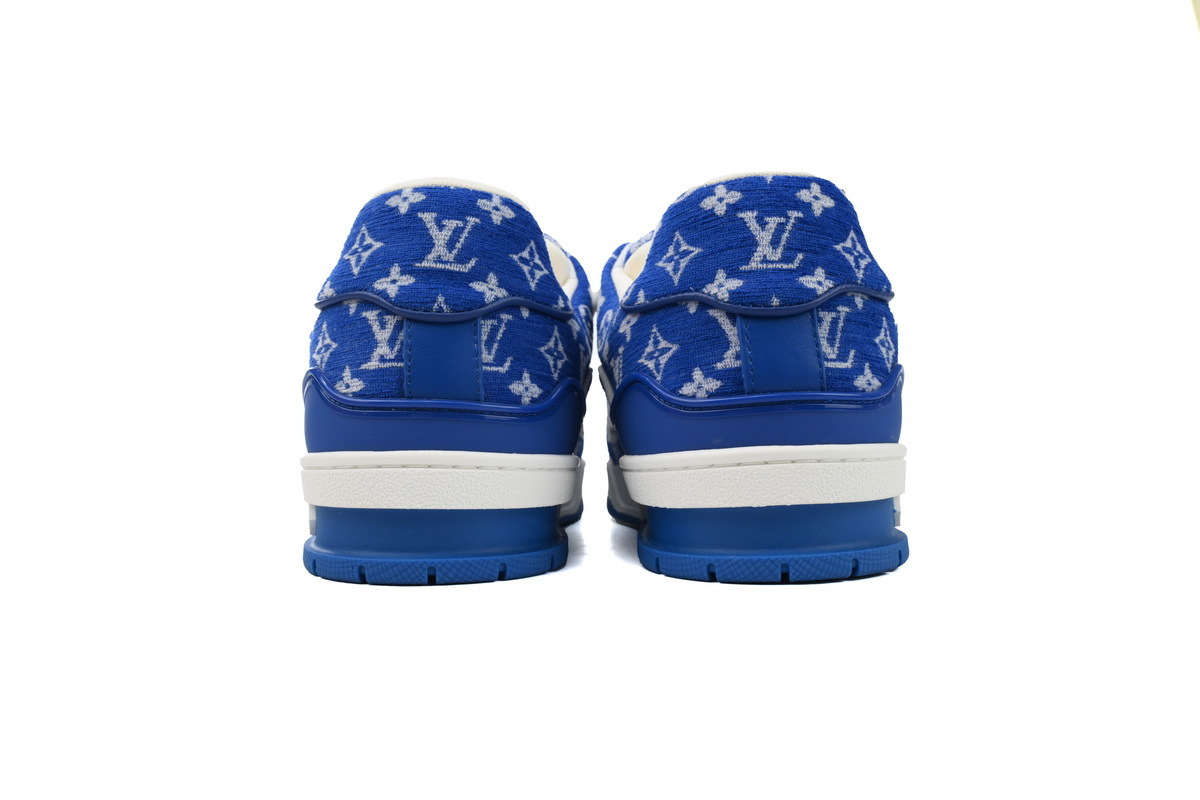 Louis Vuitton Trainer Blue Monogram Textileextile