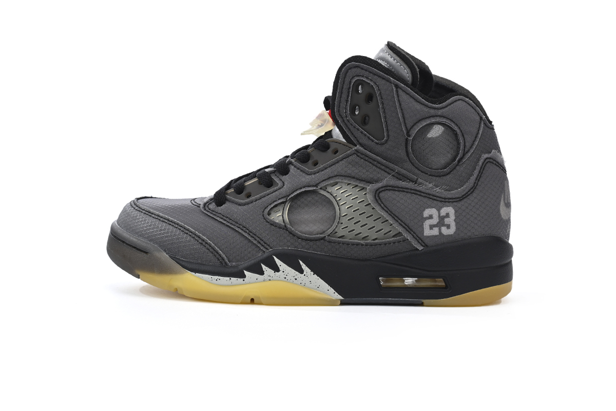 OFF-WHITE x Air Jordan 5 Grey Muslin CT8480-001