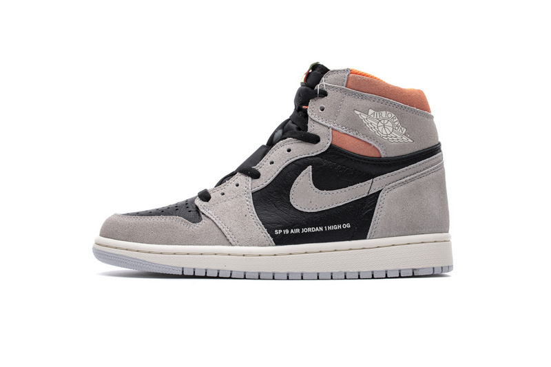 Jordan 1 Retro High Neutral Grey Hyper Crimson 555088-018