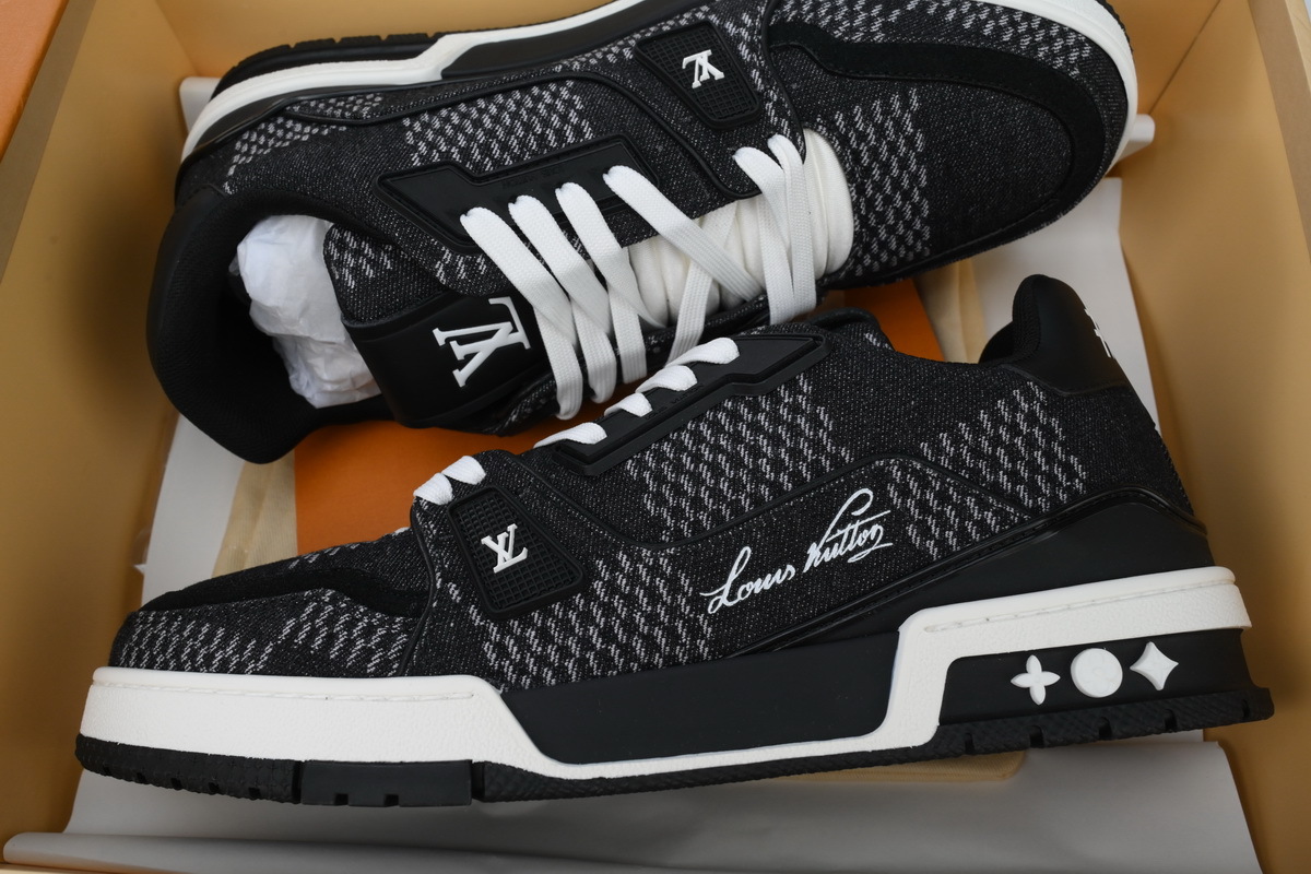 Louis Vuitton Trainer Black Damier 3D Denim