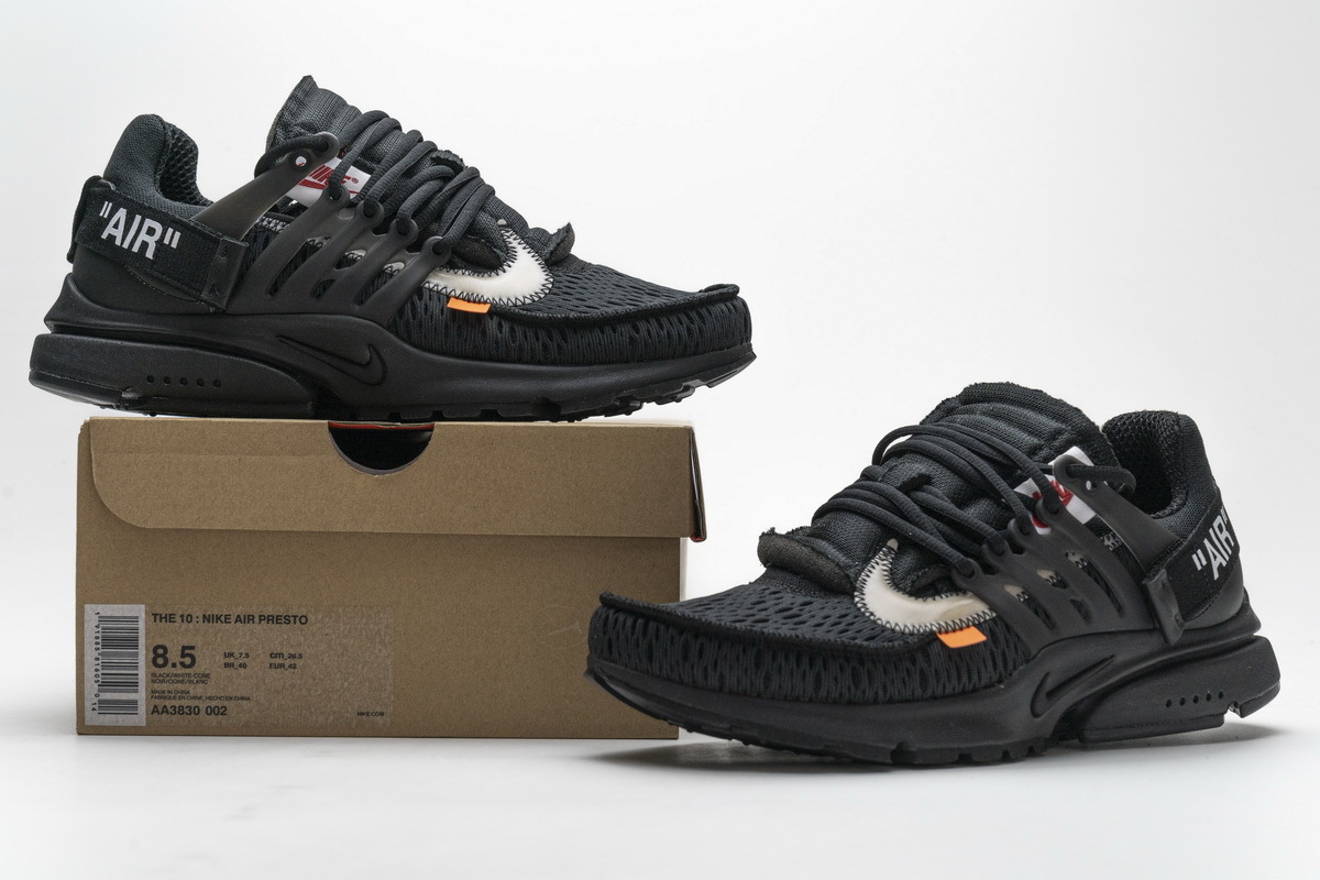 OFF-WHITE x Nike Air Presto Black Sneaker AA3830-002