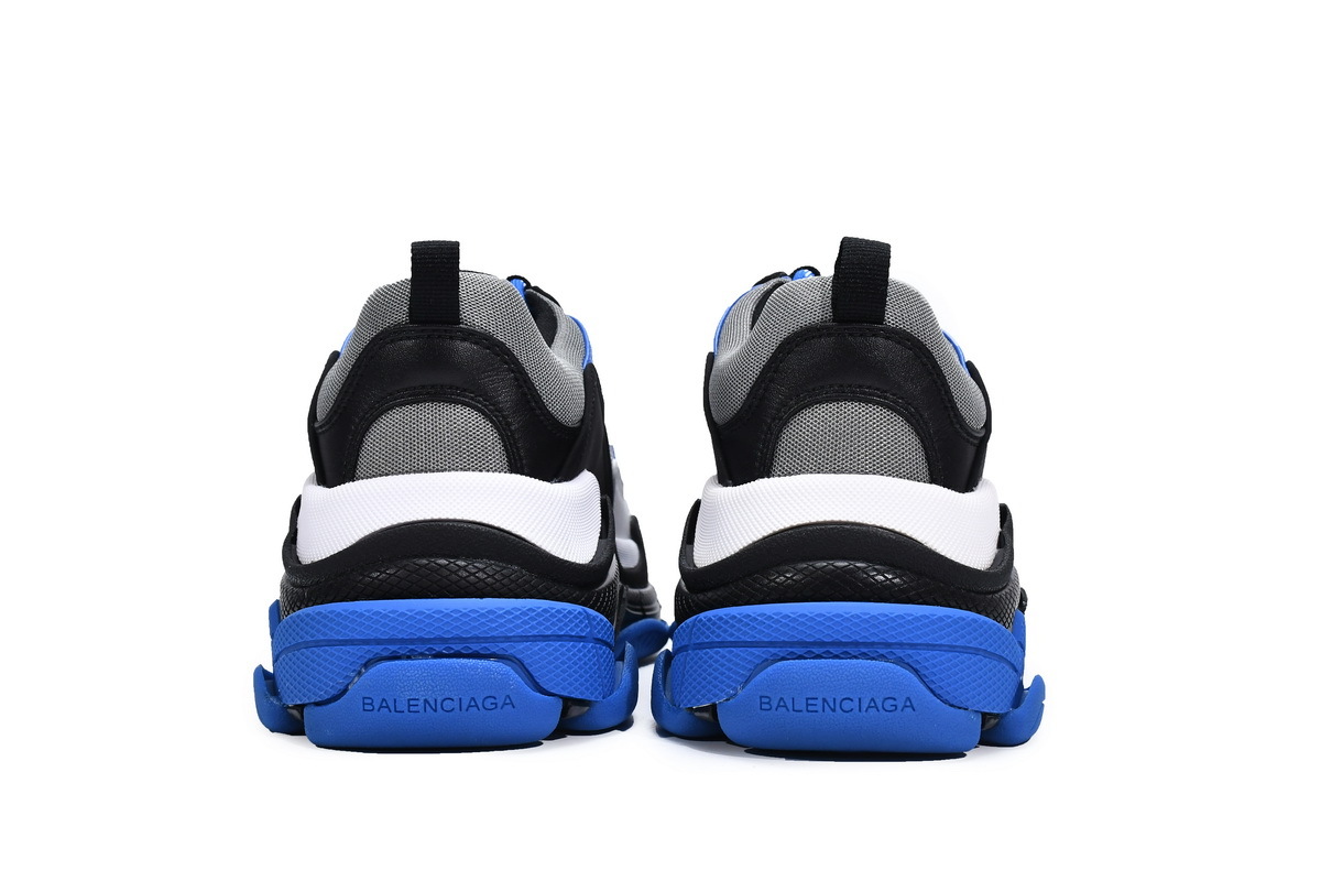 Balenciaga Triple S Black White Blue 536737 W2CA1 4124