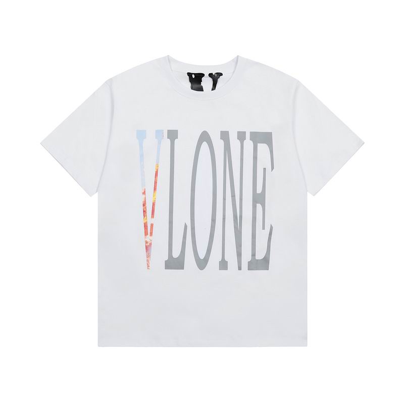 Vlone Shirt Clouds Pattern Big V T-Shirt White
