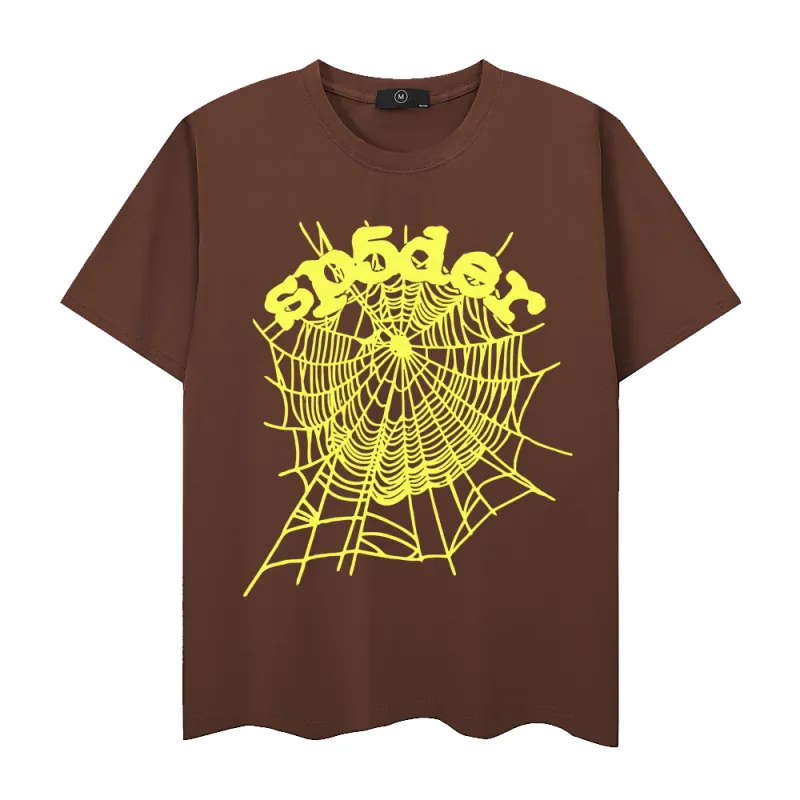 Sp5der Men's T-Shirt Brown