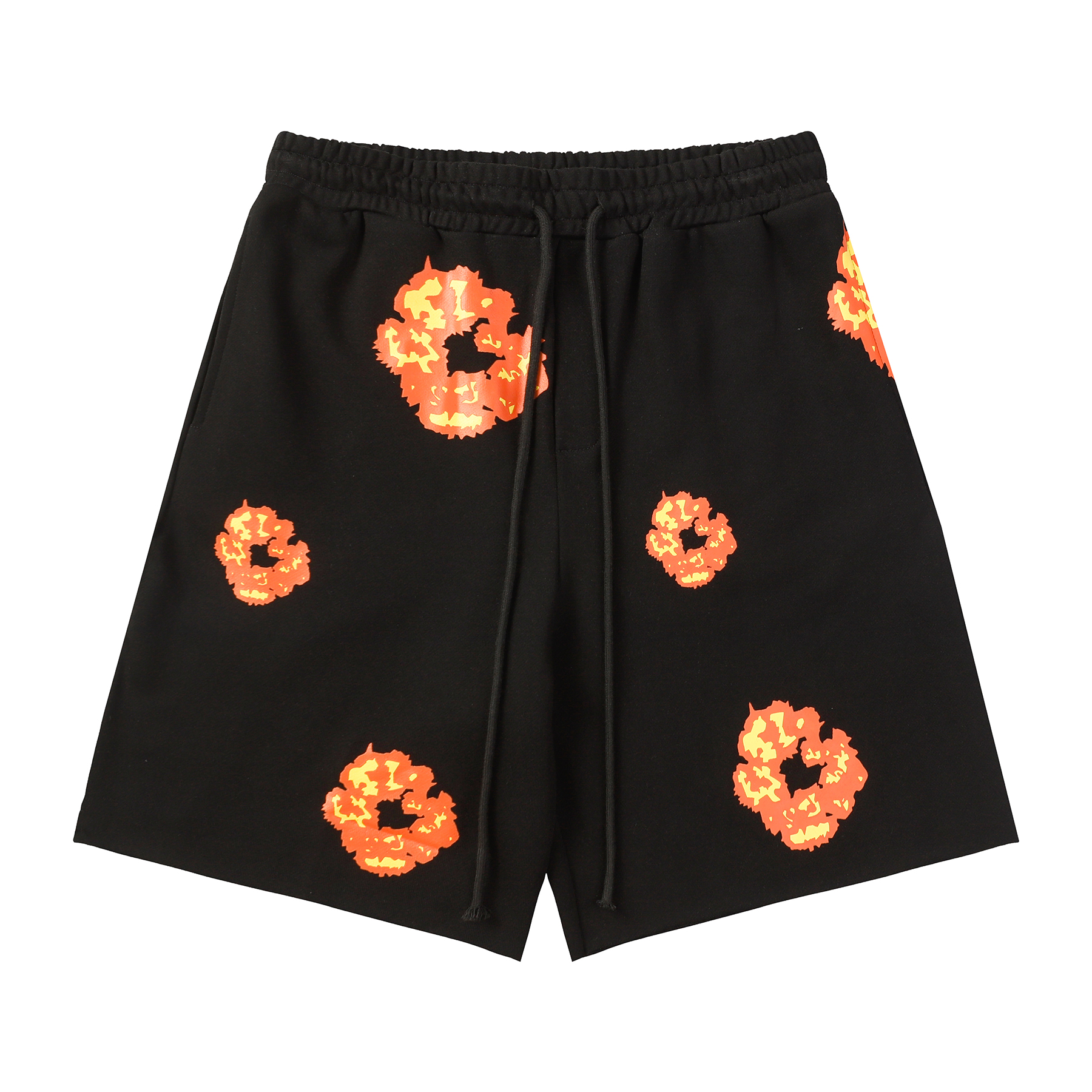Denim Tears Cotton Floral Print Shorts Black