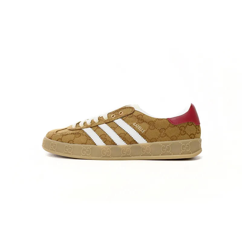 Adidas x Gucci Gazelle Beige Brown GG Monogram