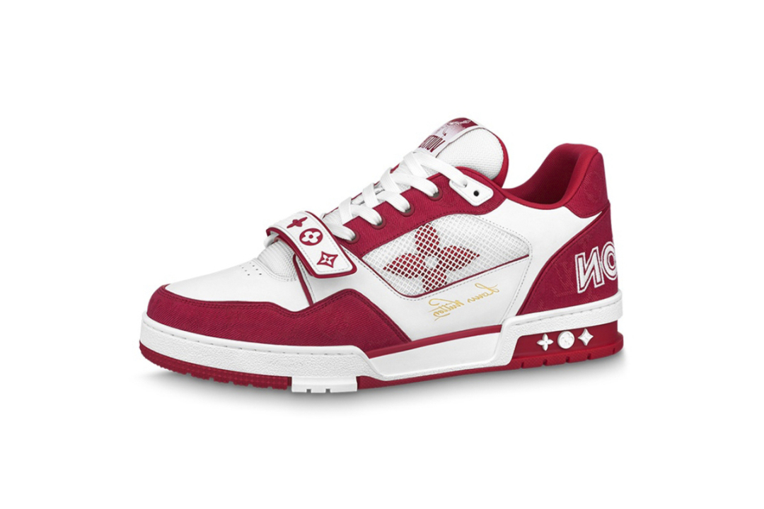 Louis Vuitton Trainer Red Monogram Denim 1ABLXI