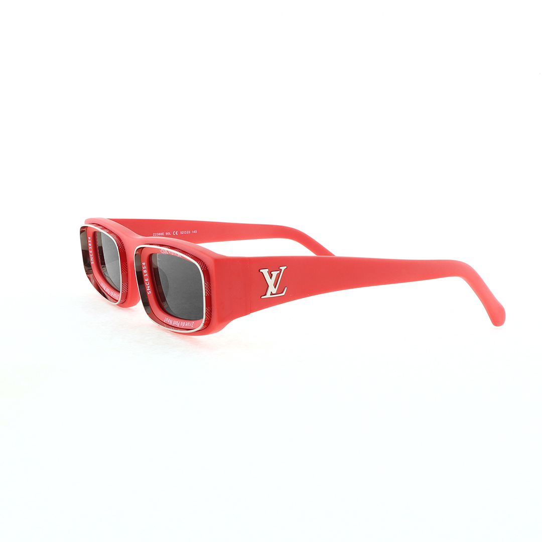 Louis Vuitton LV Super Vision Low Square Sunglasses Red Z2388E