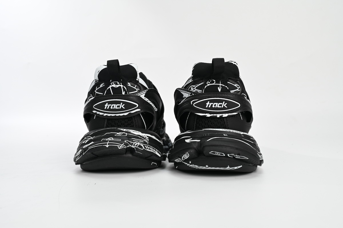 Balenciaga Track Black Black And White Painting 542023 W3SR2 2315