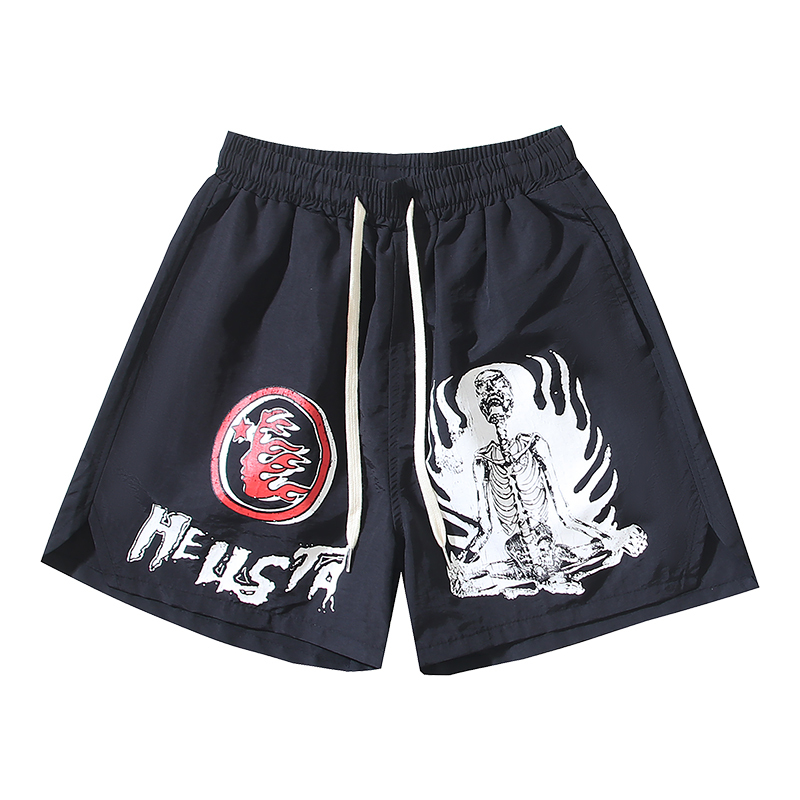 Hellstar Studios Casual Sports Skull Shorts Black