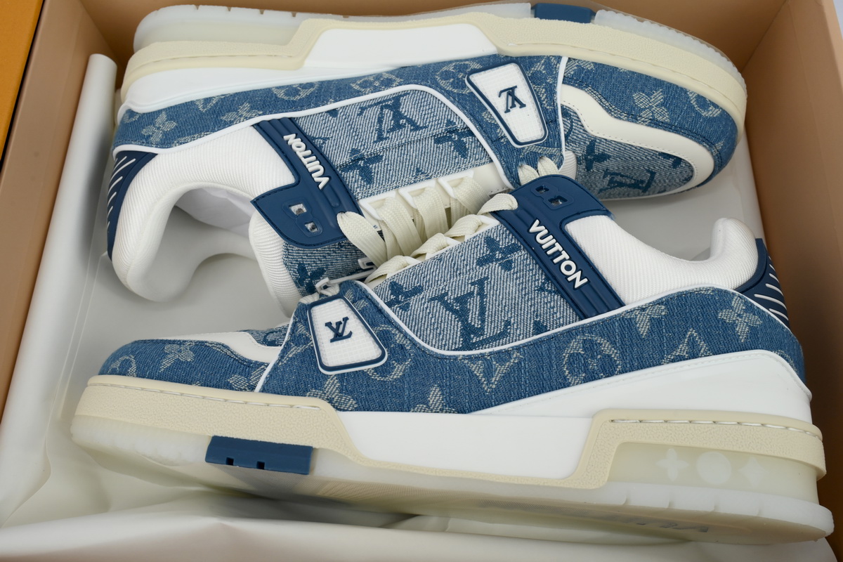 Louis Vuitton Trainer Sneaker Transparent Denim Blue