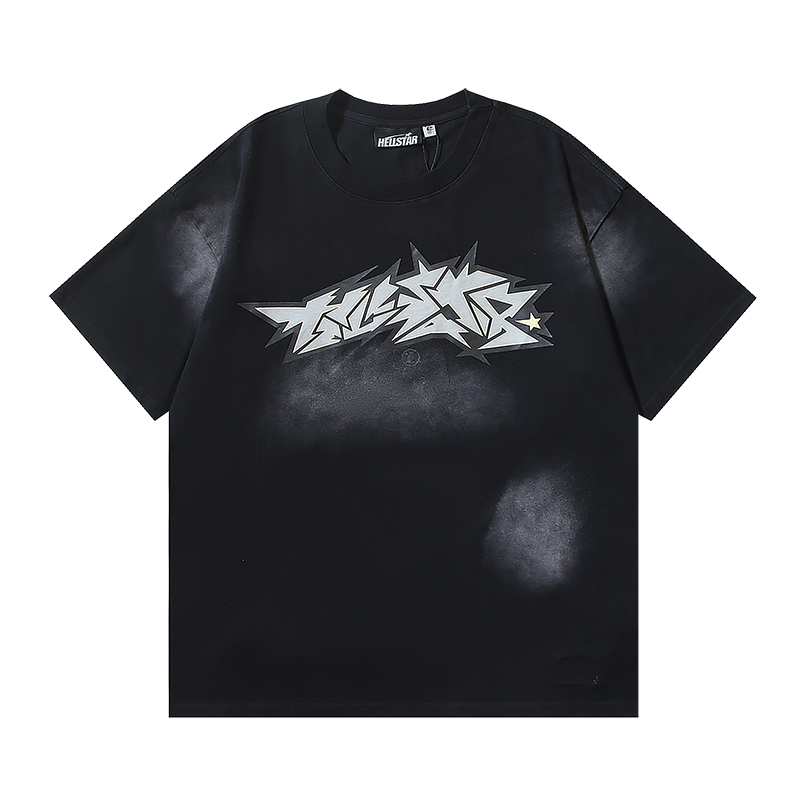 Hellstar Crack Print T-shirt Black