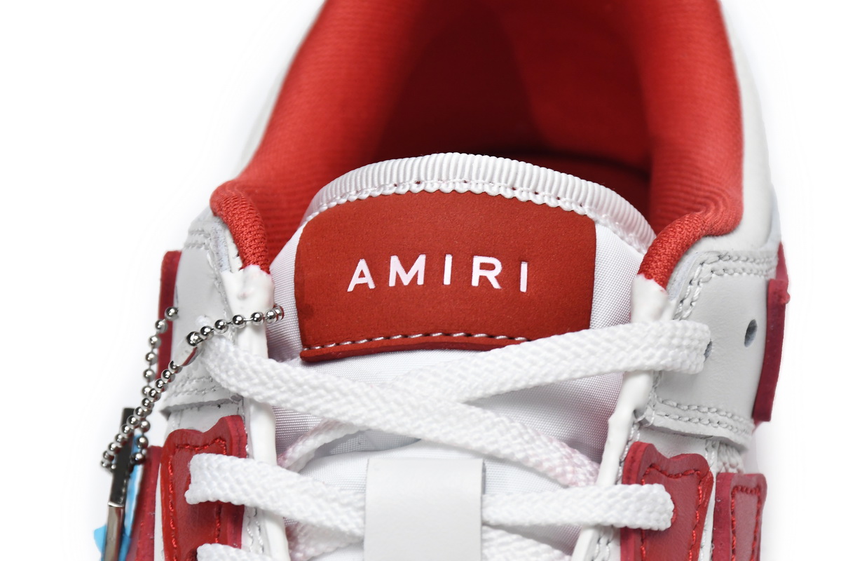 Amiri Skel Top Low White Red