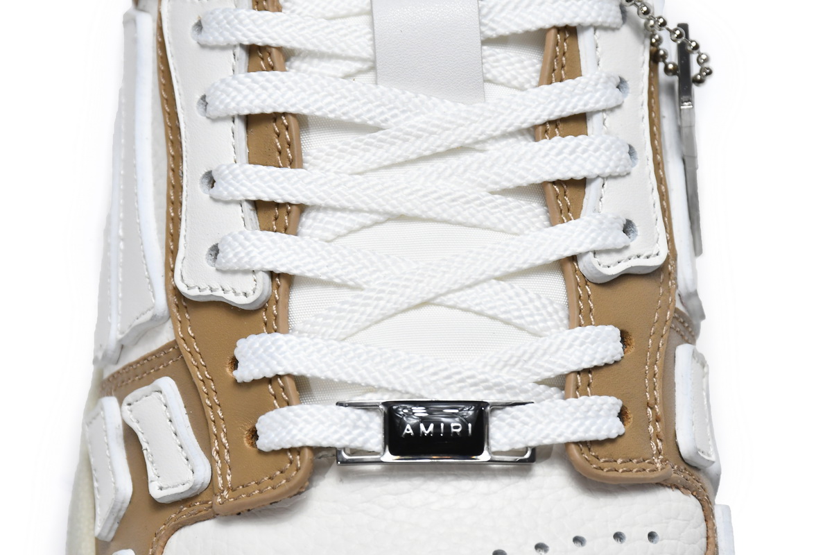 Amiri Skel Top Low White Brown