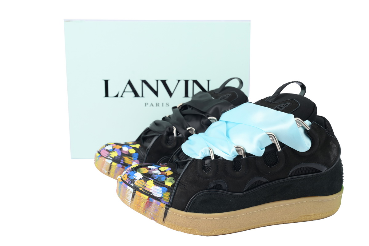 Lanvin Leather Curb x Gallery Dept Paint Drip Black Multi