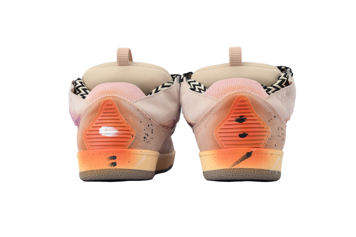 Lanvin Leather Curb x Gallery Dept Sneakers Paint Drip Pale Pink
